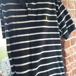 Polo by Ralph Lauren Navy and White Striped Shirt